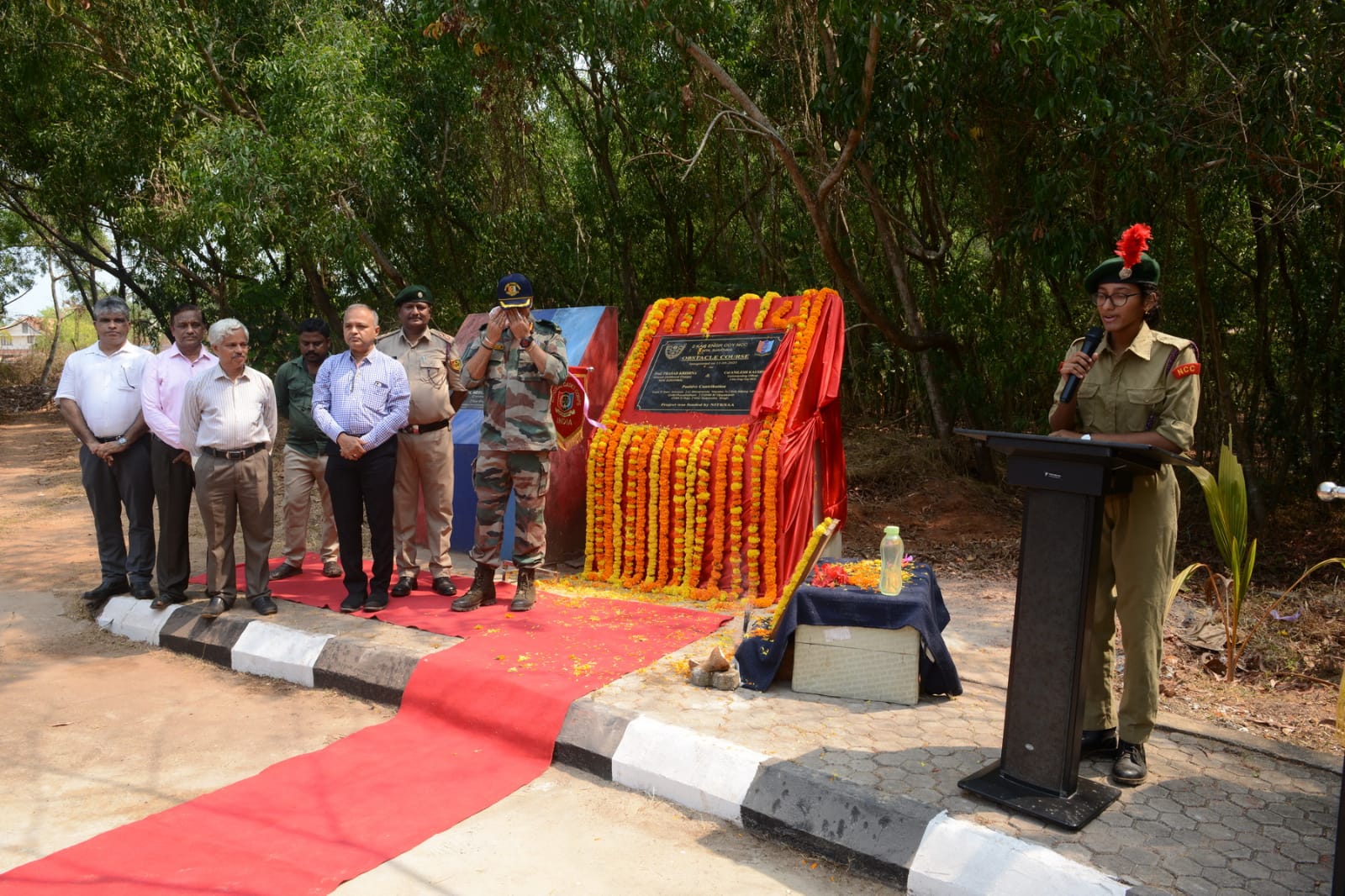 Inauguration of foundation stone for OBSTACLE COURSE at NITK, Surathkal